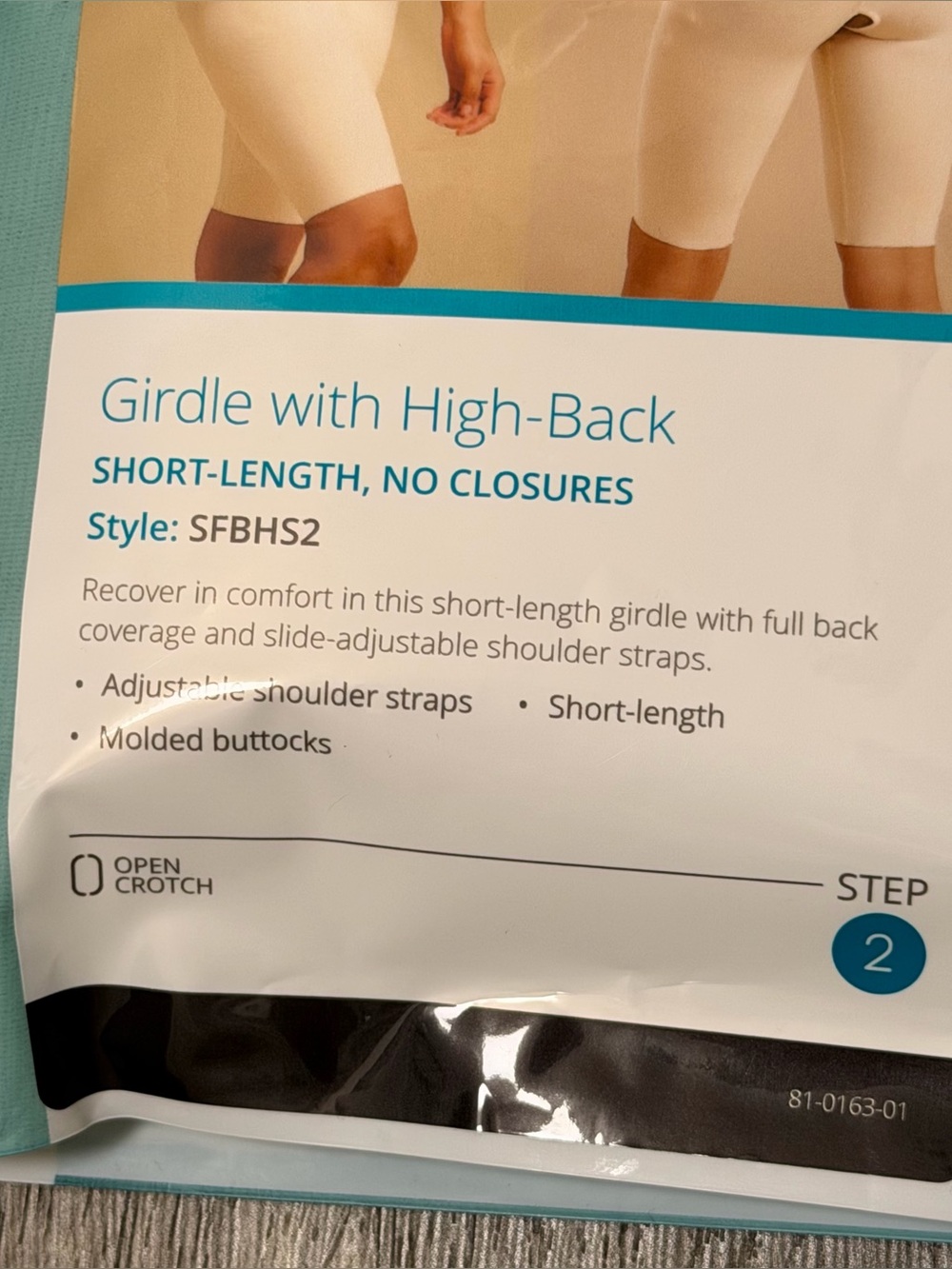 Marena Recovery Girdle High Back Short Length No Closures Beige Sfbhs2 Sz M Nwt — image 7 of 8